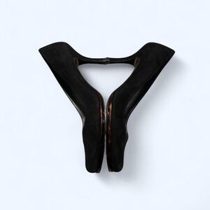 Black Suede Tortoise Shell Pumps size‎ 9 by Stuart Weitzman